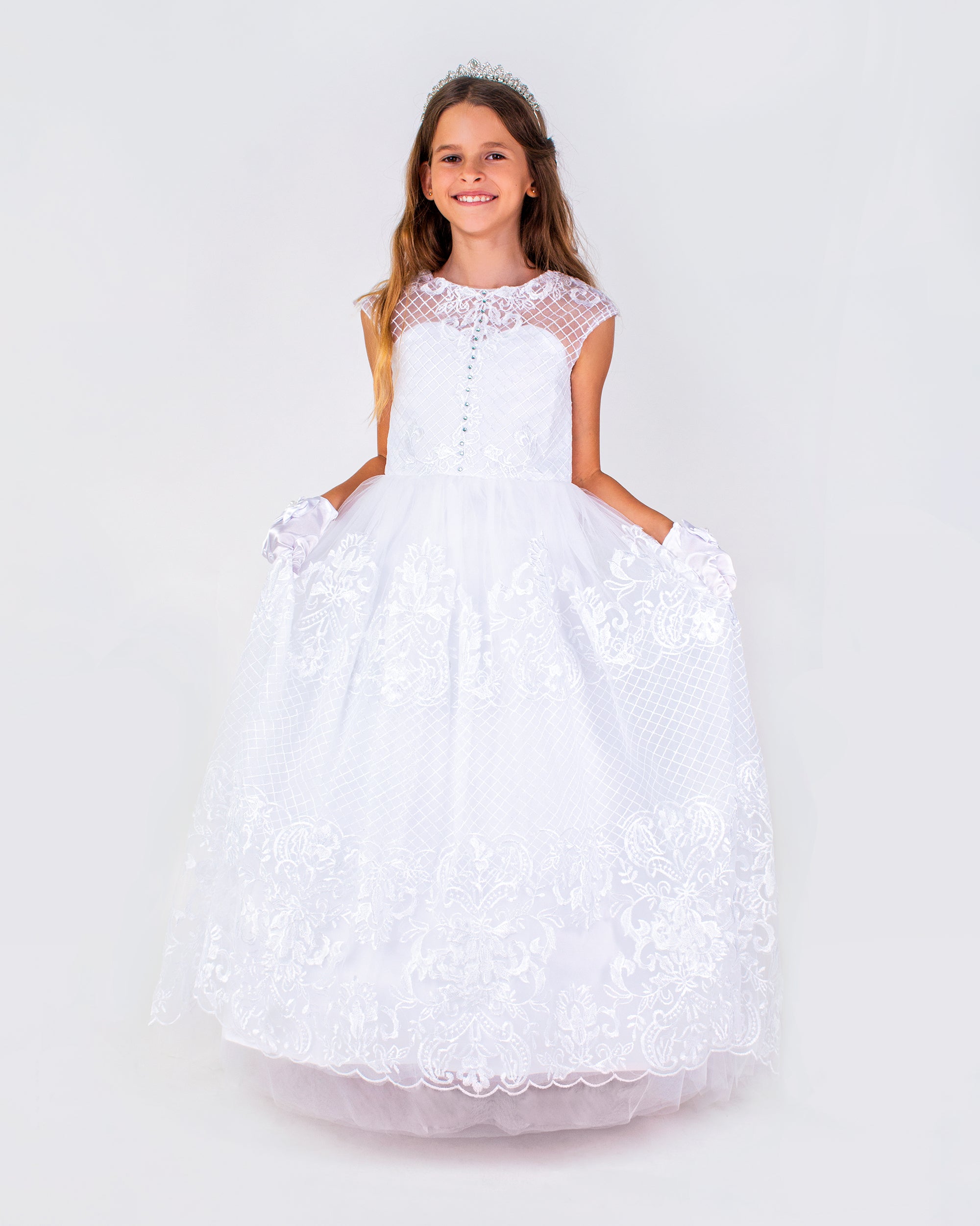 Buy White Flower Girl Dress Girls First Communion Dress, Girls Couture Dress,  Cute Princess Dress Girls Birthday Dress, Beaded Lace Dress Online in India  - Etsy
