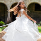 Flower Girls Lace Layered Heart Open Back Dress