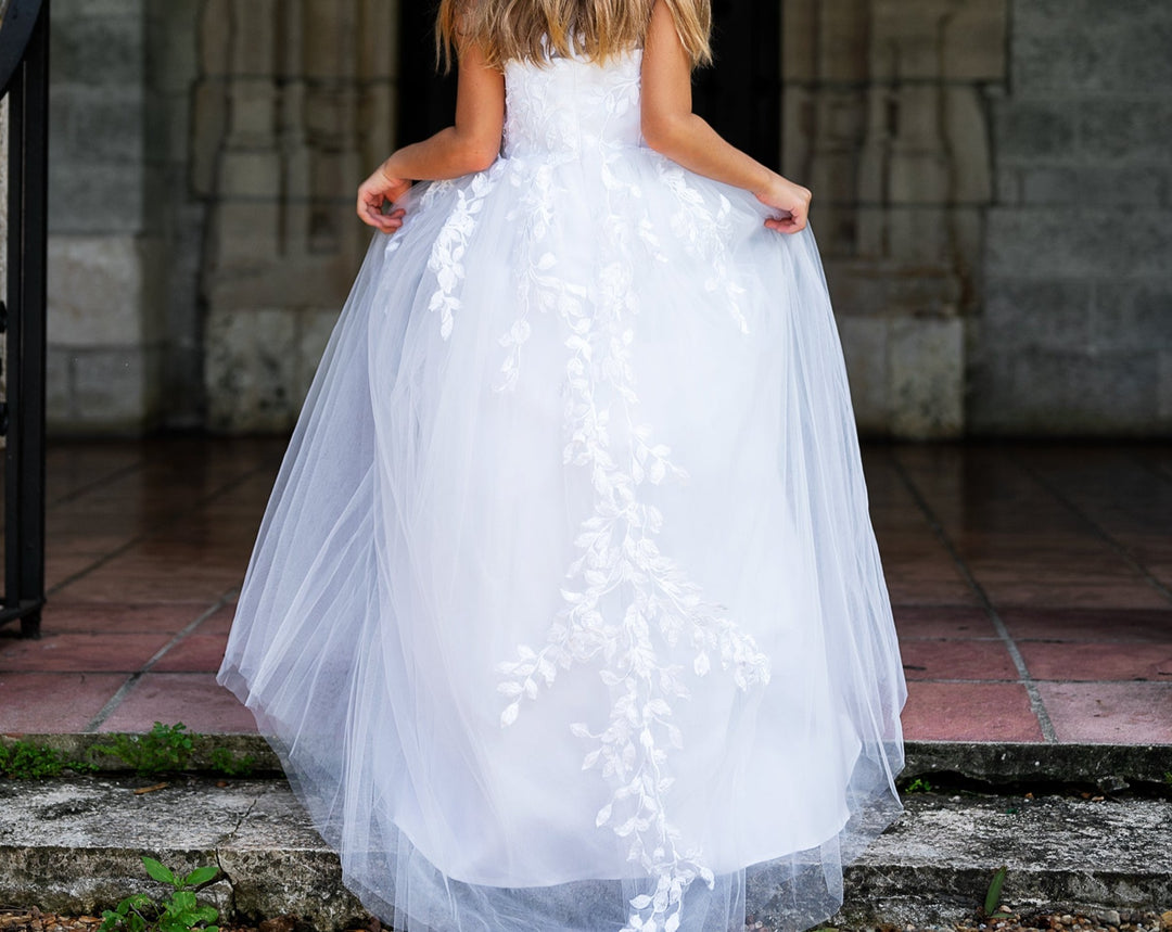 first communion dresses orange county Celestial Lace First Communion Dress