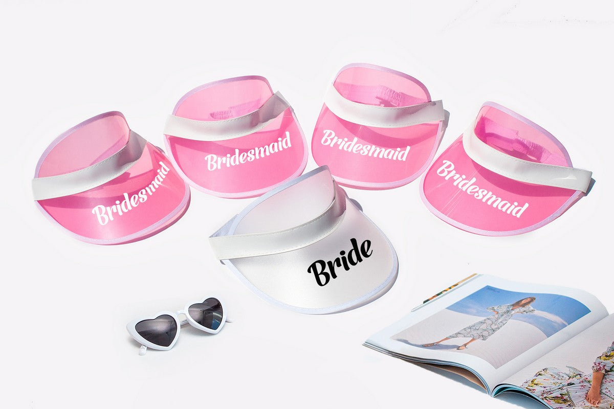 Women’s Custom Plastic Sun Visors - White / Style 3 - Sun 