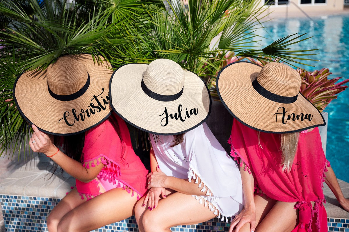Personalised Beach Hat - Personalized Hat - Custom Name