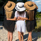 Women’s Floppy Sun Hat with Black Border - Floppy Sun Hats