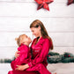 Xmas Satin Customized Family Matching Pajamas L+L - Pajamas 